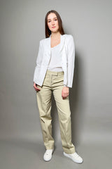 Fabiana Filippi Fitted Jersey Knit Blazer in White