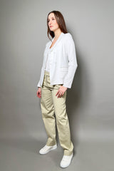 Fabiana Filippi Fitted Jersey Knit Blazer in White