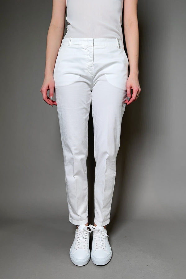 Fabiana Filippi Cropped Cotton Stretch Pants in White