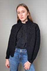 Fabiana Filippi Embroidered Cardigan in Black