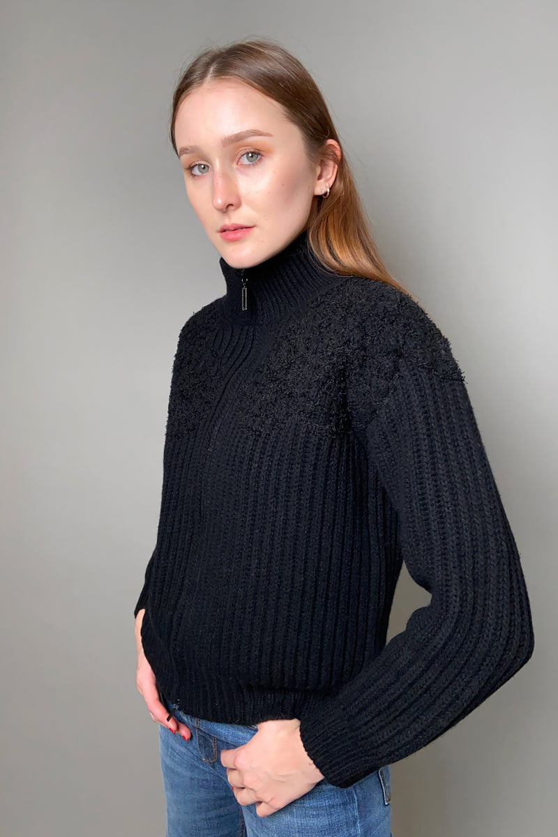 Fabiana Filippi Embroidered Cardigan in Black
