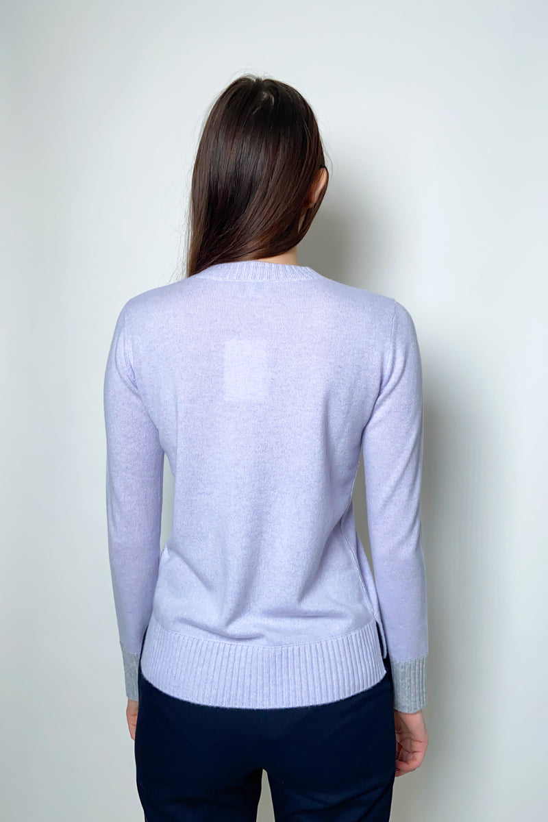 Kinross Knit Cashmere Sweater in Amethyst - Ashia Mode