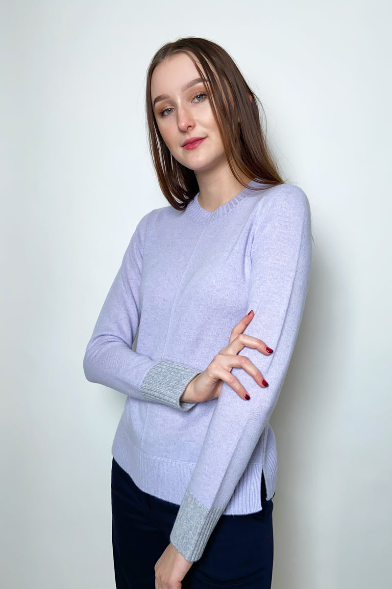 Kinross Knit Cashmere Sweater in Amethyst - Ashia Mode