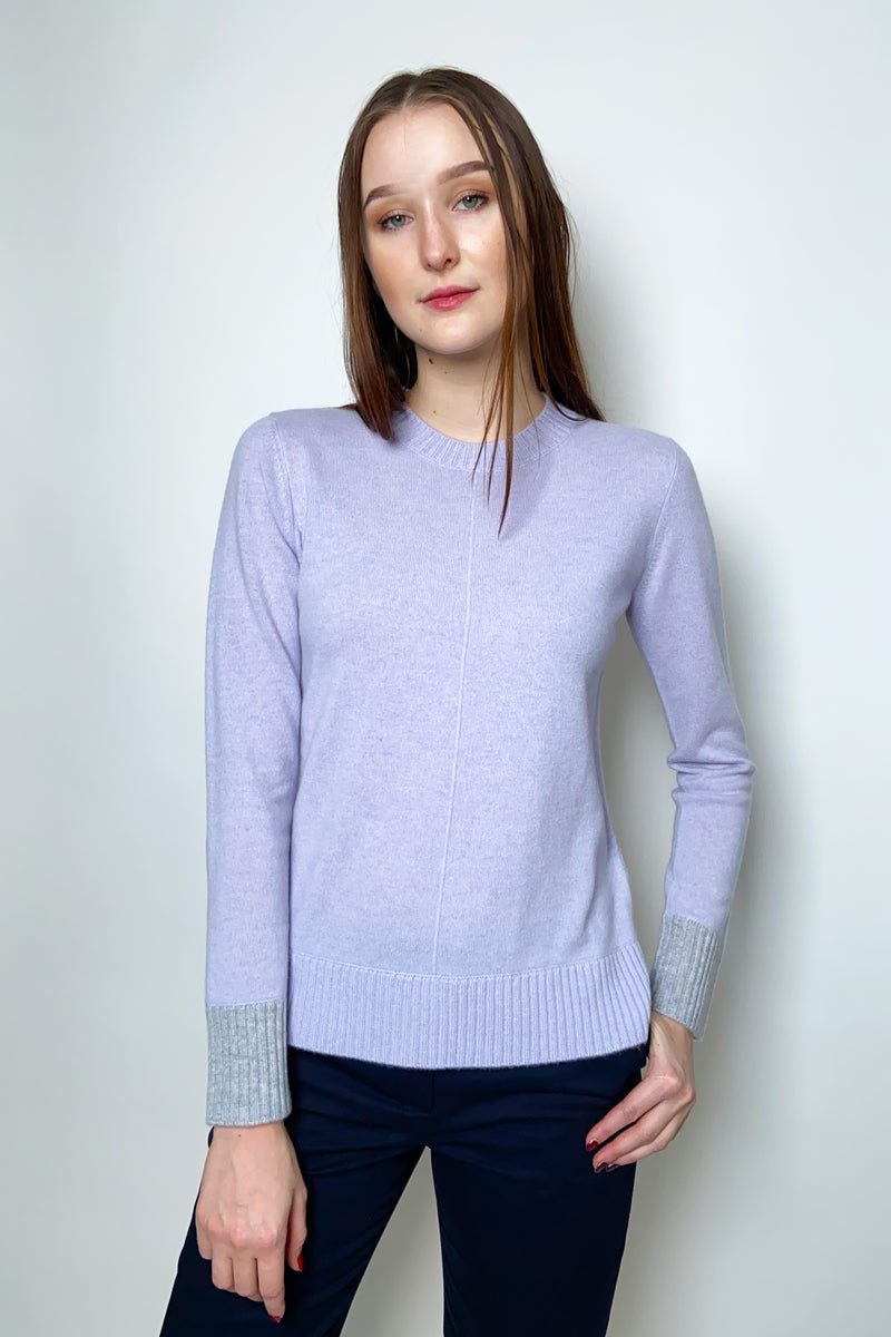 Kinross Knit Cashmere Sweater in Amethyst - Ashia Mode