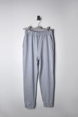 Fabiana Filippi Cotton Sweat Pants with Brilliant Beading Detail in Grey Melange