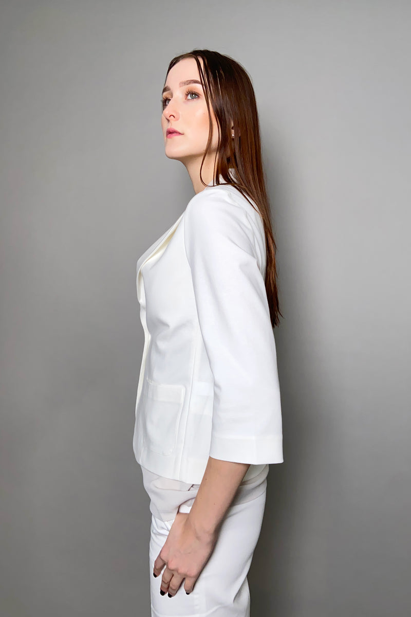 Fabiana Filippi Slim Fit Knit Blazer in White