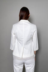 Fabiana Filippi Slim Fit Knit Blazer in White