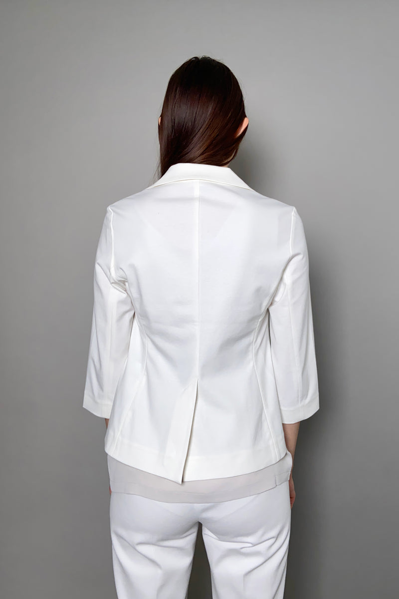 Fabiana Filippi Slim Fit Knit Blazer in White