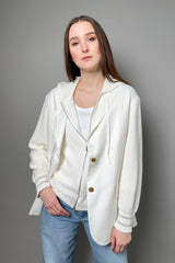 Fabiana Filippi Linen Jacket with Knit Bomber Sleeves