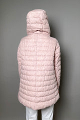 Herno New Arrivals Padded Linen Jacket in Pale Pink - Ashia Mode