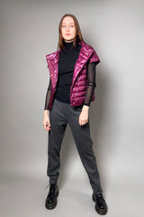 Herno New Arrivals Ultralight Cap Sleeve Jacket in Purple - Ashia Mode