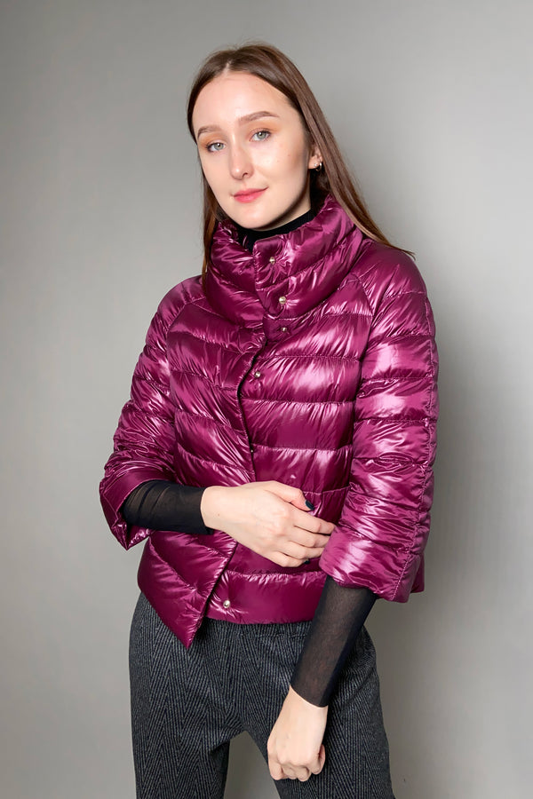 Herno New Arrivals Ultralight Puffer Jacket in Purple - Ashia Mode
