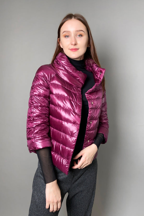 Herno New Arrivals Ultralight Puffer Jacket in Purple - Ashia Mode