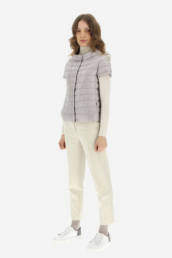 Herno New Arrivals Ultralight Cap Sleeve Jacket in Grey Pearl - Ashia Mode