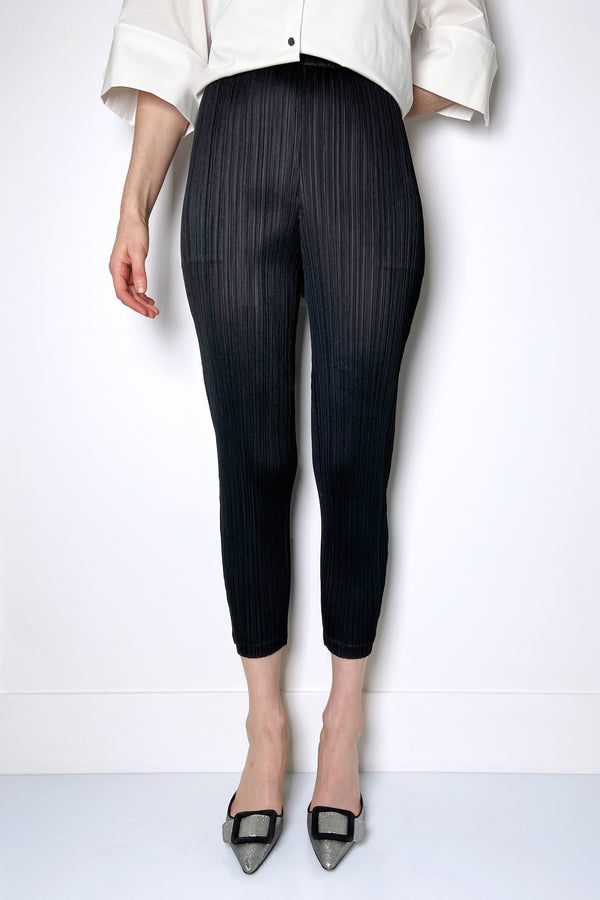 Pleats Please Black Leggings