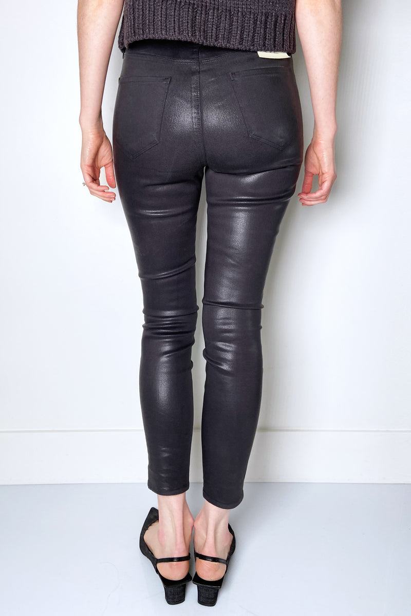 L'Agence "Greystone" Margot Coated Grey Jeans - Ashia Mode