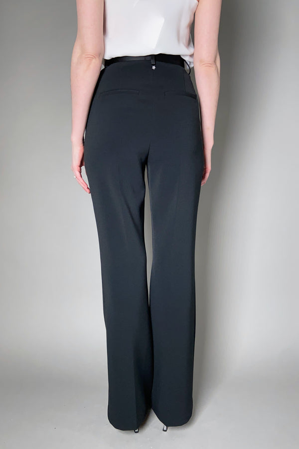 Lorena Antoniazzi Twill Pants with Slight Flare in Black