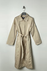 Lorena Antoniazzi Long Trench Coat in Sandy Beige