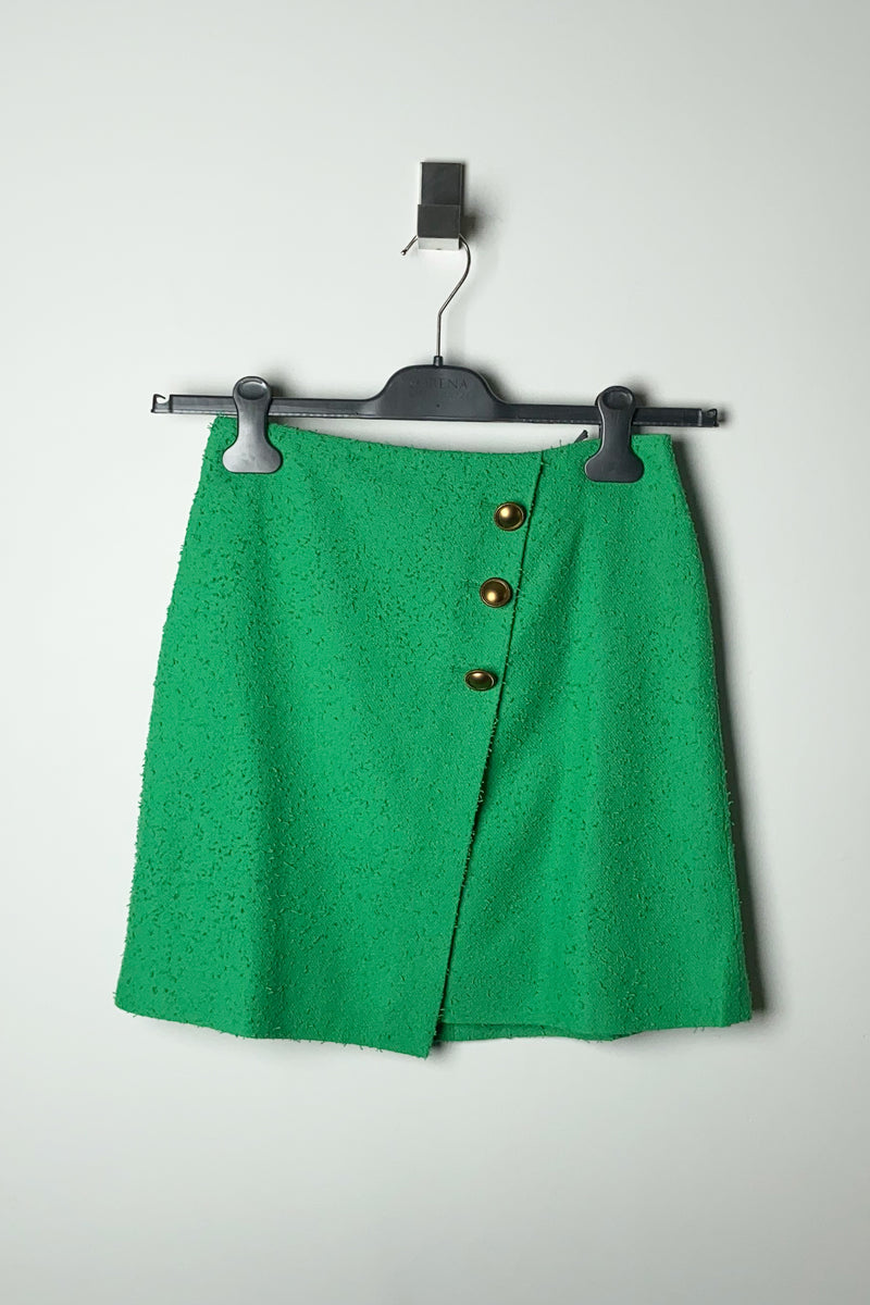 Lorena Antoniazzi Boucle Wrap Skirt in Kelly Green
