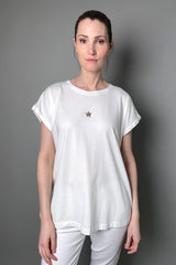 Lorena Antoniazzi Relaxed Fit Cotton T-Shirt in White