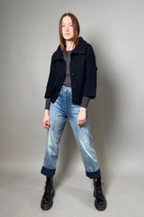 Kinross 3/4 Sleeve Knit Cardigan in Black - Ashia Mode