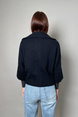 Kinross 3/4 Sleeve Knit Cardigan in Black - Ashia Mode