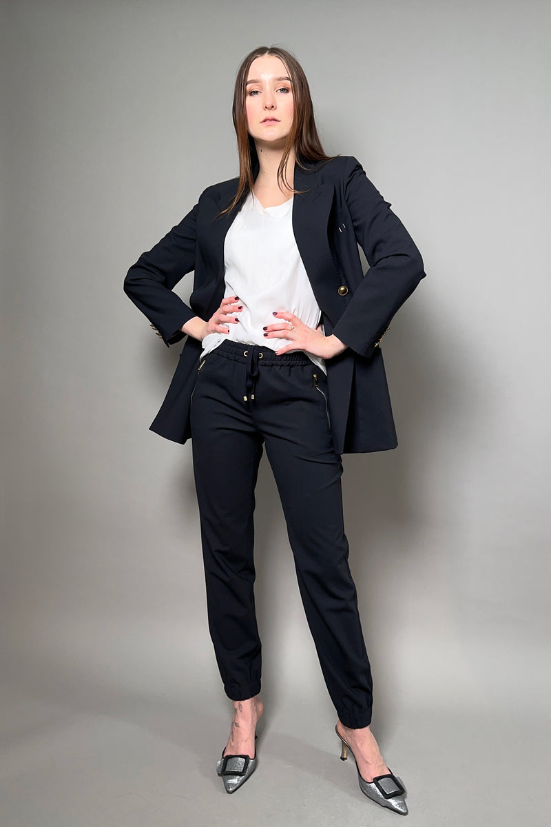 Lorena Antoniazzi Boyfriend Blazer with Statement Buttons in Dark Navy