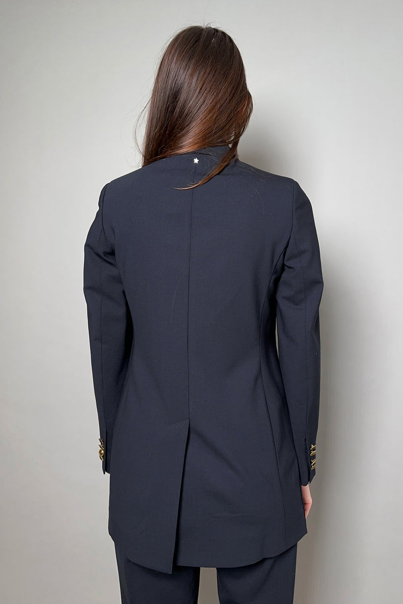 Lorena Antoniazzi Boyfriend Blazer with Statement Buttons in Dark Navy