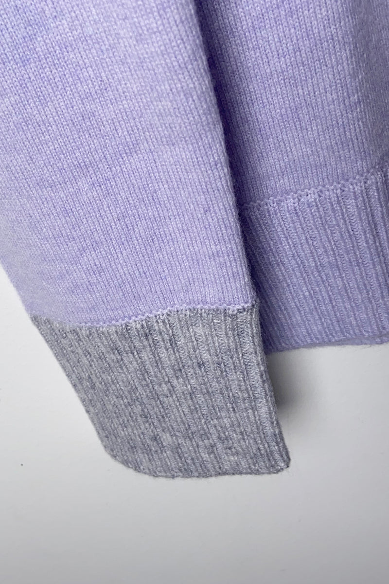 Kinross Knit Cashmere Sweater in Amethyst - Ashia Mode