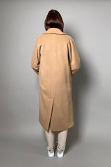 Marella Ribbed Robe Coat in Camel - Ashia Mode
