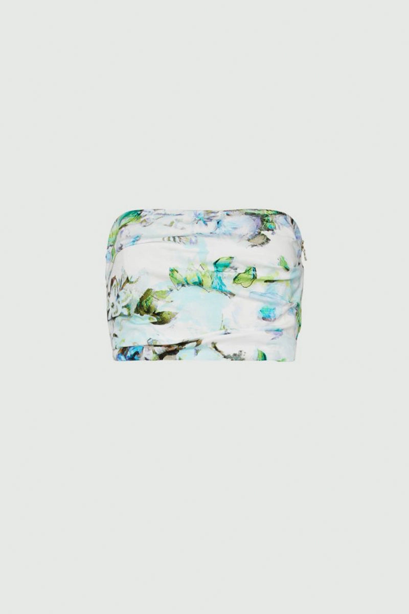 Marella Floral Patterned Crop Top - Ashia Mode