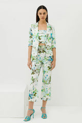 Marella Floral Patterned Crop Top - Ashia Mode