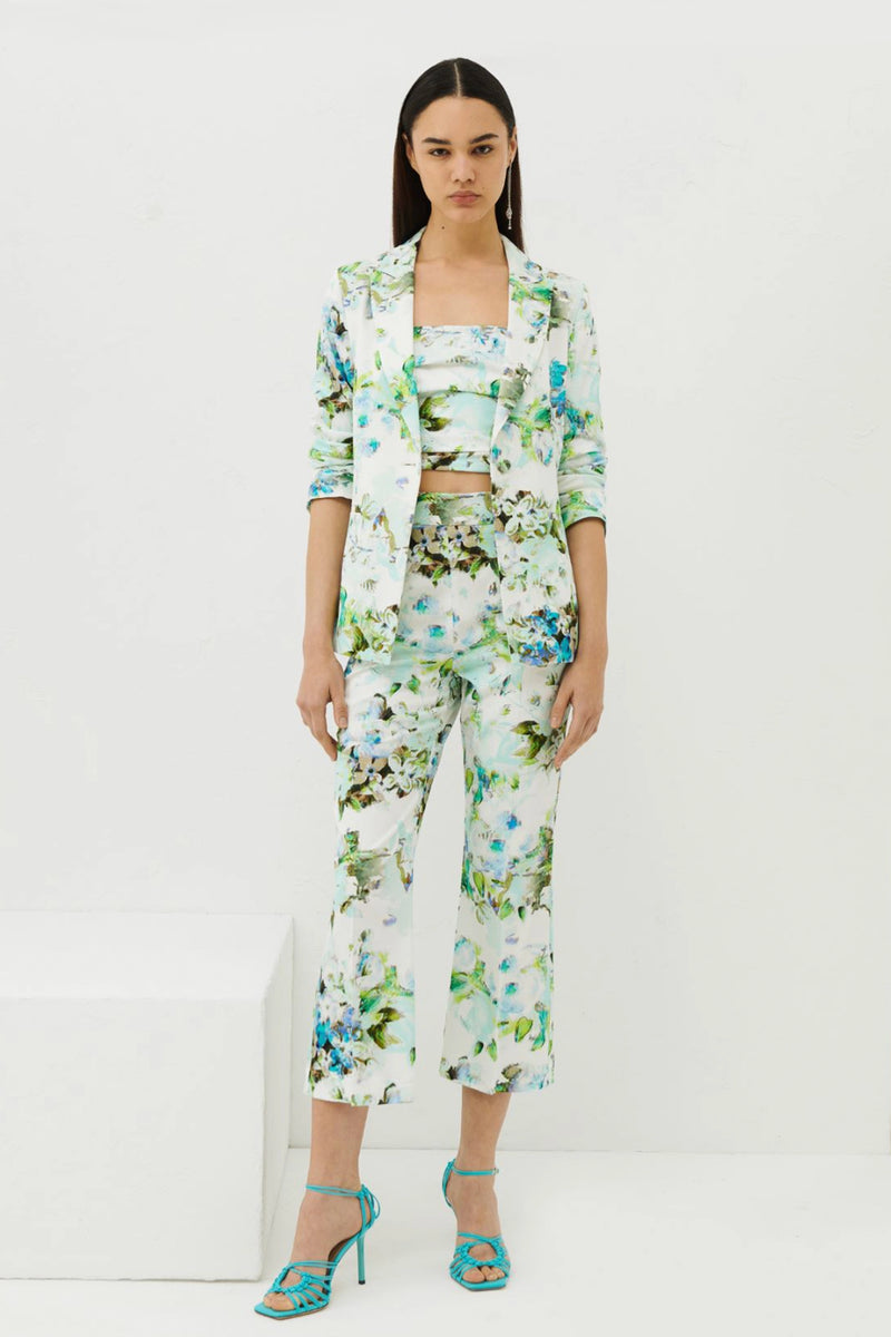 Marella Floral Patterned Crop Top - Ashia Mode