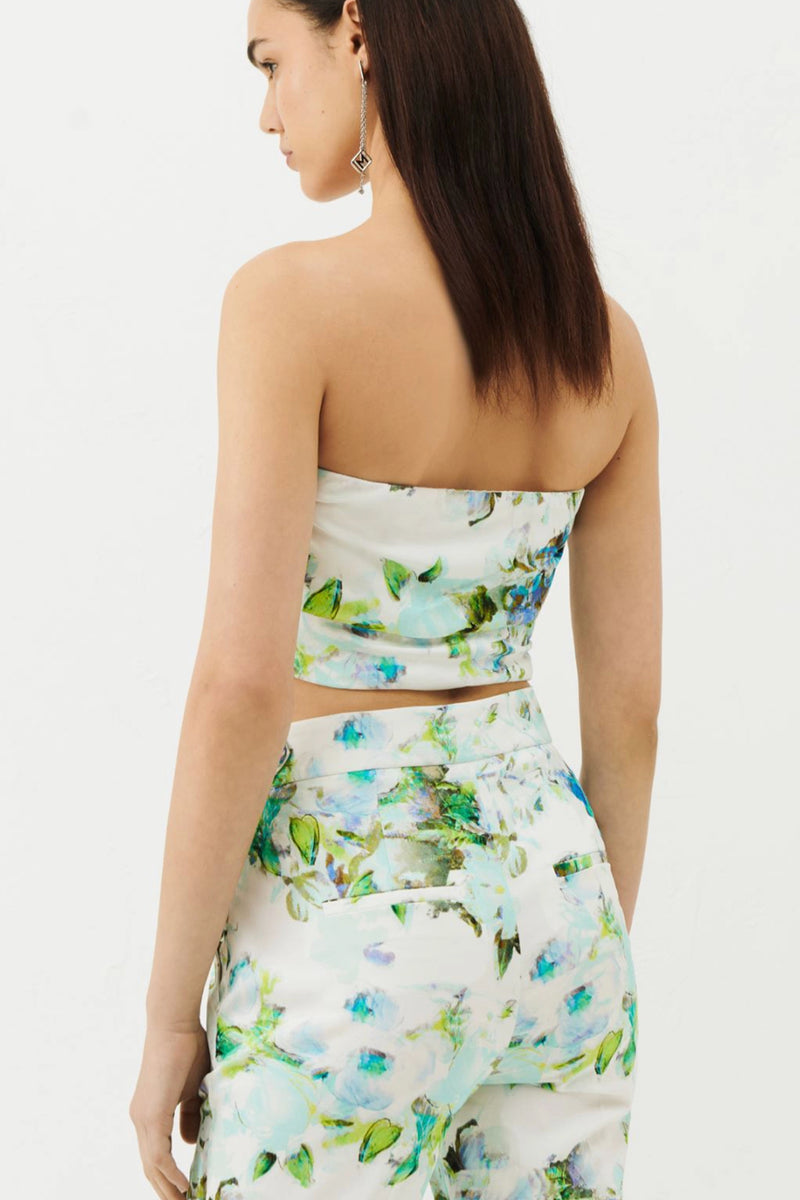 Marella Floral Patterned Crop Top - Ashia Mode