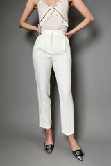 Marella Straight Leg Trousers in Cream - Ashia Mode