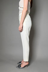 Marella Straight Leg Trousers in Cream - Ashia Mode