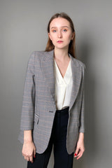 Marella Gingham Patterned Blazer - Ashia Mode