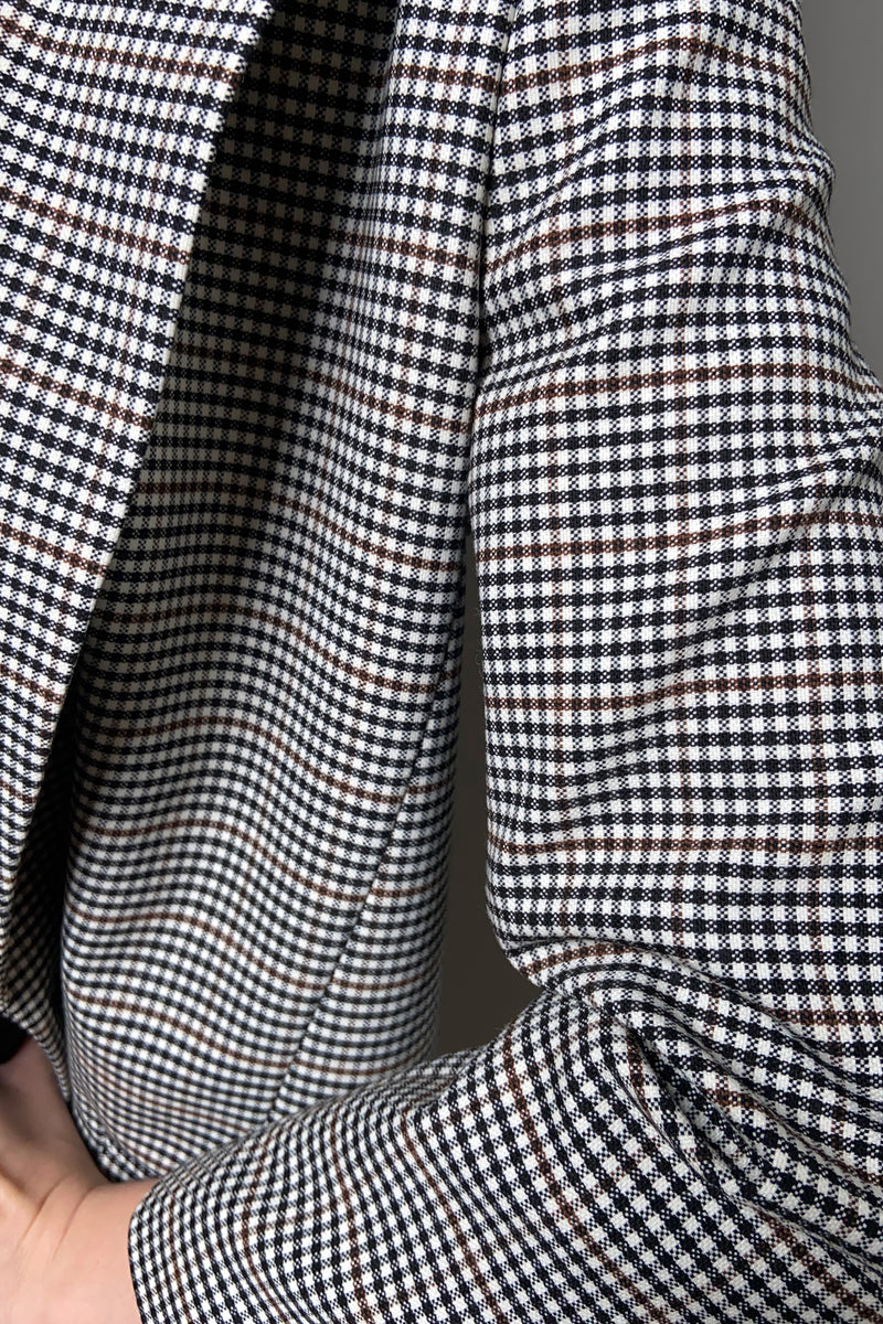 Marella Gingham Patterned Blazer - Ashia Mode