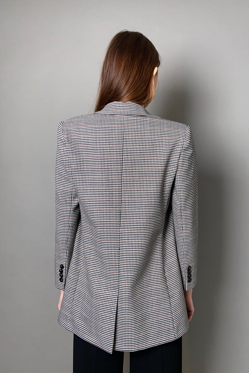 Marella Gingham Patterned Blazer - Ashia Mode