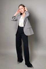 Marella Gingham Patterned Blazer - Ashia Mode