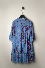 Marella Polka-Dot Chiffon Tier Dress in Multi Colour - Ashia Mode