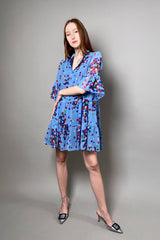 Marella Polka-Dot Chiffon Tier Dress in Multi Colour - Ashia Mode