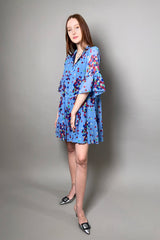 Marella Polka-Dot Chiffon Tier Dress in Multi Colour - Ashia Mode
