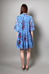 Marella Polka-Dot Chiffon Tier Dress in Multi Colour - Ashia Mode