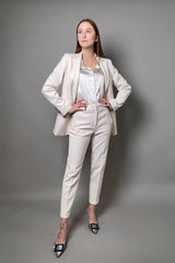 Peserico Narrow Trousers in Off-White - Ashia Mode