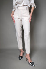 Peserico Narrow Trousers in Off-White - Ashia Mode