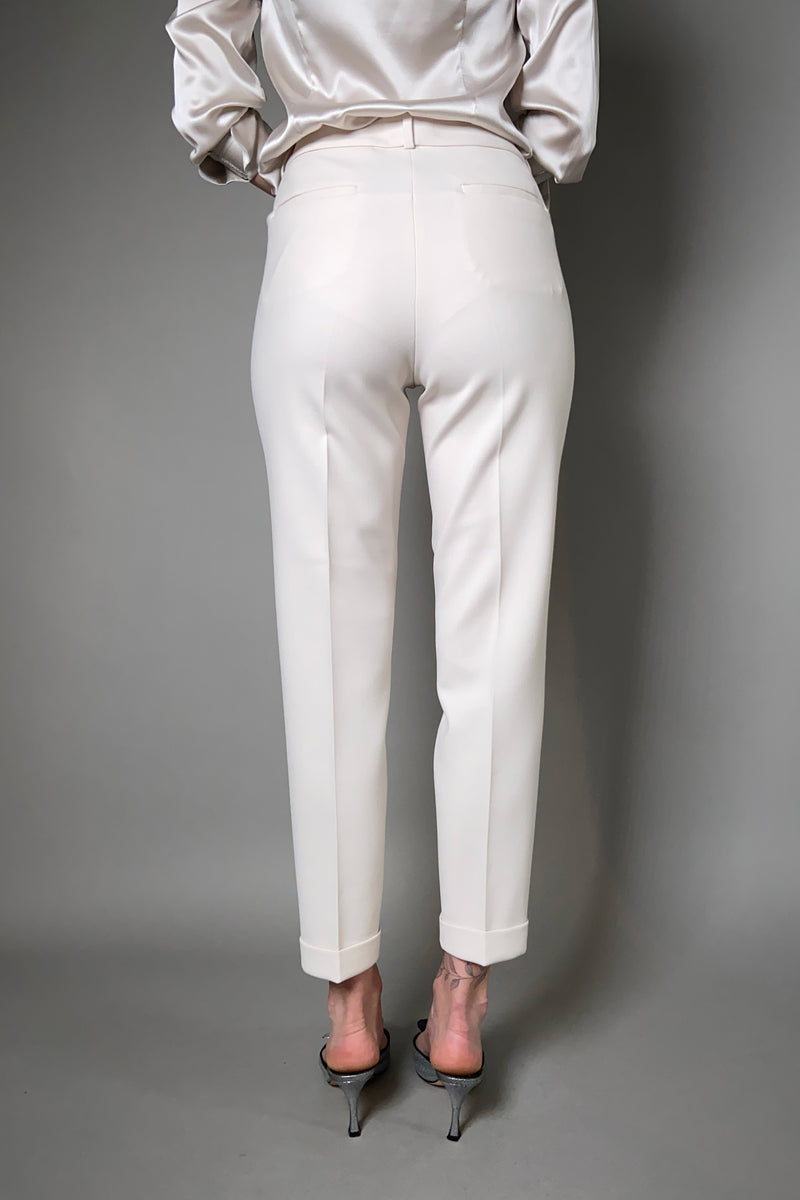 Peserico Narrow Trousers in Off-White - Ashia Mode