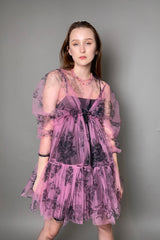Philosophy di Lorenzo Serafini Layered Floral Tulle Dress in Pink - Ashia Mode