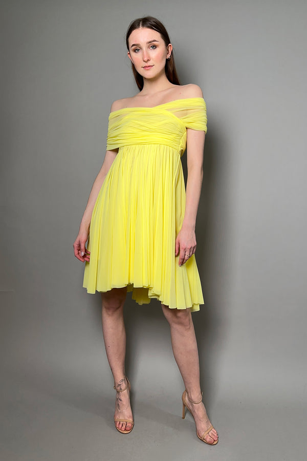 Philosophy di Lorenzo Serafini Tulle Dress in Yellow - Ashia Mode