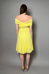 Philosophy di Lorenzo Serafini Tulle Dress in Yellow - Ashia Mode